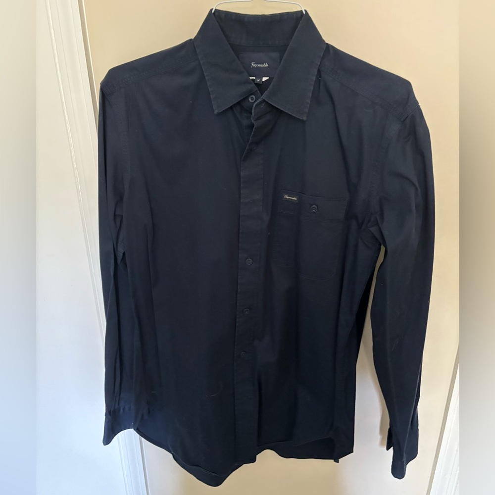 Faconnable navy men’s dress shirt